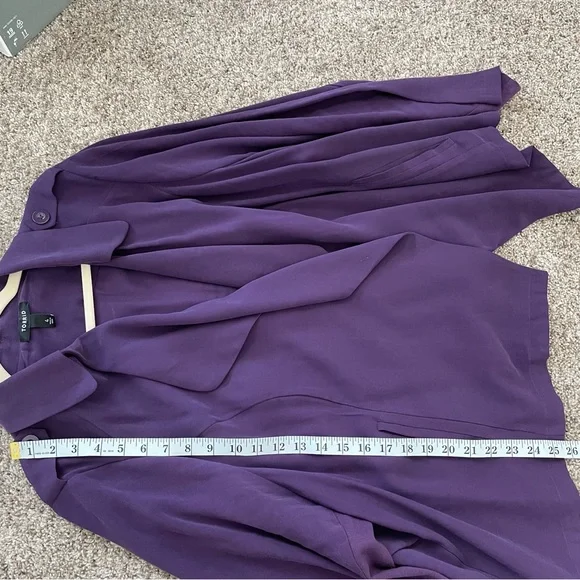 Torrid Twill Drape Jacket in Purple Indigo Size 4 - Picture 4 of 11